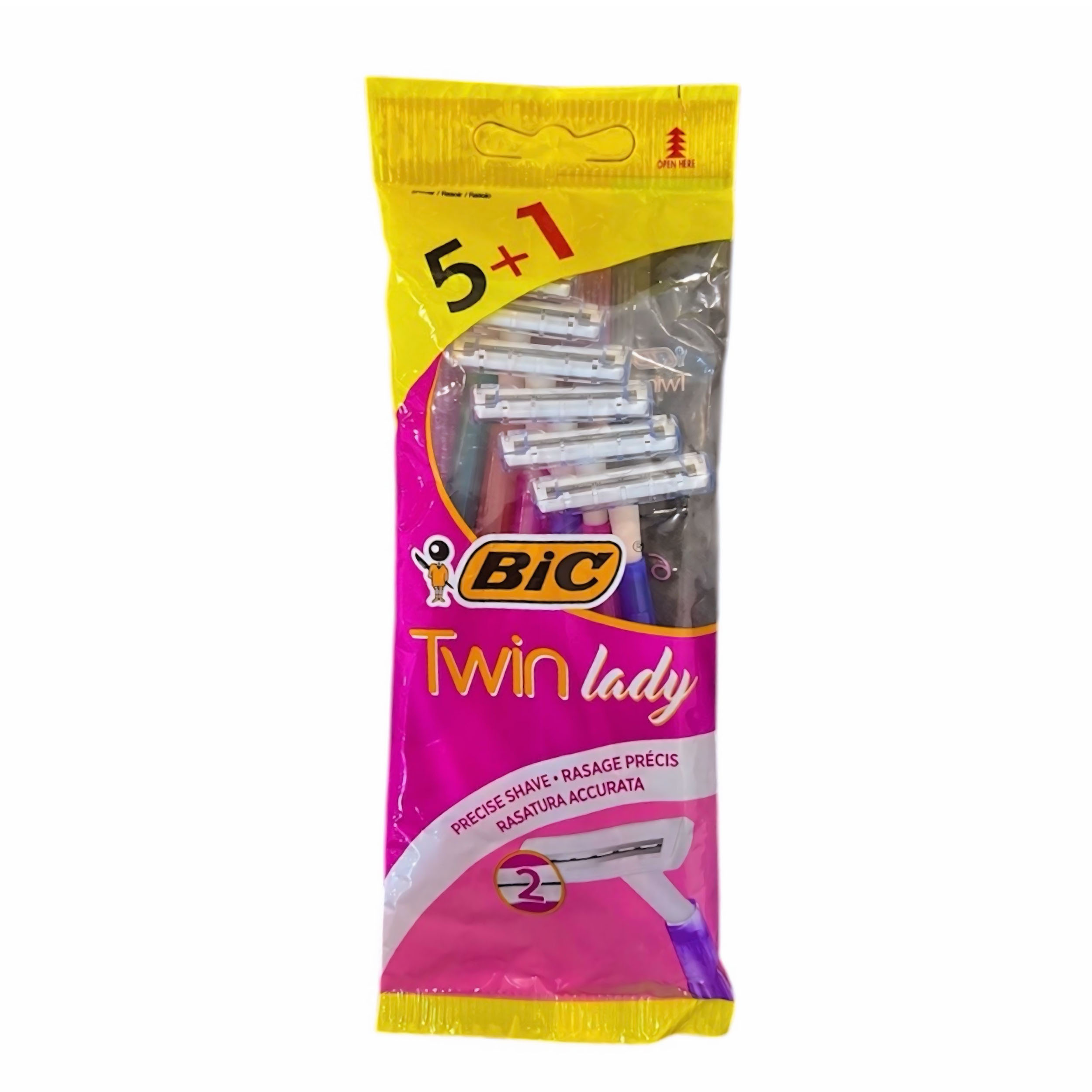 خود تراش بیک مدل Twin lady بسته 6 عددی