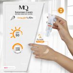 کرم ضدآفتاب رنگی ام کیو SPF50 مدل NATURAL BEIGE BIO TACHES مناسب انواع پوست، حجم 55 میلی‌لیتر