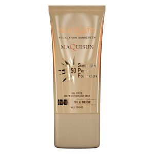 کرم ضد آفتاب رنگی سان‌سیف، 50 SPF، مدل MAQUISUN NW15، مناسب انواع پوست تنالیته با متوسط و حجم 40 میلی‌لیتر، محافظت‌کننده در برابر اشعه‌های UVA و UVB، بدون عطر، محافظت‌کننده پوست در برابر مواد آلرژی‌زا، دارای فرمولاسیون بدون چربی، با ماندگاری 2 ساعته