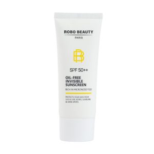 کرم ضد آفتاب بی‌رنگ صورت روبو بیوتی SPF 50 مدل Niacinamide محافظ UVA،UVB مناسب برای انواع پوست حجم 40 میلی لیتر
