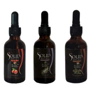 روغن نرمکننده سالید مدل جوجوبا, رزماری و نارگیل مناسب برای انواع مو حجم 150میلیلیتر مجموعه 3 عددی