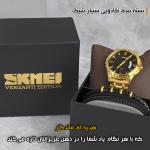 ساعت مچی عقربهای کوارتز مردانه اسکمی مدل 9069GDBK به همراه دستبند