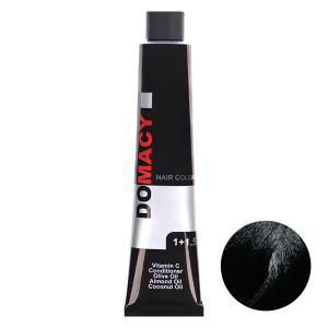 رنگ مو دوماسی سری دودی شماره 1.1 حجم 120 میلی لیتر رنگ مشکی پر کلاغی
