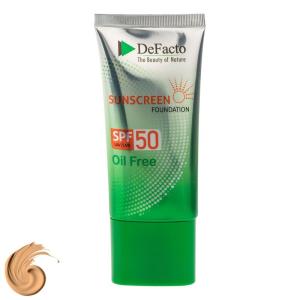کرم ضد آفتاب رنگی صورت دیفکتو SPF 50 مدل NB محافظ در برابر اشعه UVA،UVB مناسب برای پوست چرب حجم 50 میلیلیتر