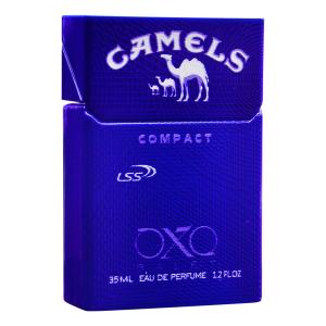 عطر جیبی مردانه اکس بالت مدل camels compact dark blue با رایحه گرم حجم 35 میلیلیتر