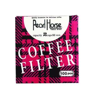 فیلتر قهوه مدل پرل هورس  دایره ای 2 cup  بسته 100 عددی