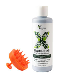 شامپو مو واگراس مدل MAXIHERB مناسب برای انواع مو حجم 220 میلی لیتر به همراه ماساژور کف سر