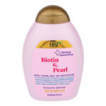 شامپو مو هرباتک مدل Biotin & Pearl مناسب برای موهای نازک و شکننده حجم 385 میلی لیتر