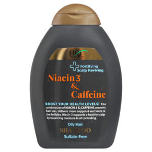 شامپو مو هرباتک مدل niacin3 & caffeine مناسب برای مو چرب حجم 385میلی لیتر
