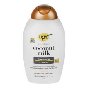 شامپو مو او جی ایکس مدل Coconut Milk مناسب برای انواع مو حجم 385 میلی لیتر