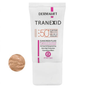 کرم ضد آفتاب ضد لک رنگی صورت درمالیفت Spf 50 مدل ترنکسید محافظ uvb uva مناسب انواع پوست حجم 50 میلی لیتر