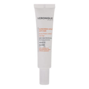 کرم ضد آفتاب بدون رنگ ورونیک SPF50 مدل Anti Age محافظ UVA ،UVB، مناسب پوست چرب حجم 40 میلی‌لیتر