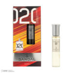 عطر جیبی مردانه صندل مدل مولکول با رایحه معتدل حجم ۲۵ میلی‌لیتر