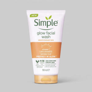 ژل پاک کننده آرایش صورت سیمپل مدل Glow حجم 150 میلی لیتر