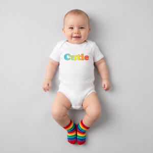 بادی آستین کوتاه نوزادی نیل کوک مدل Cutie