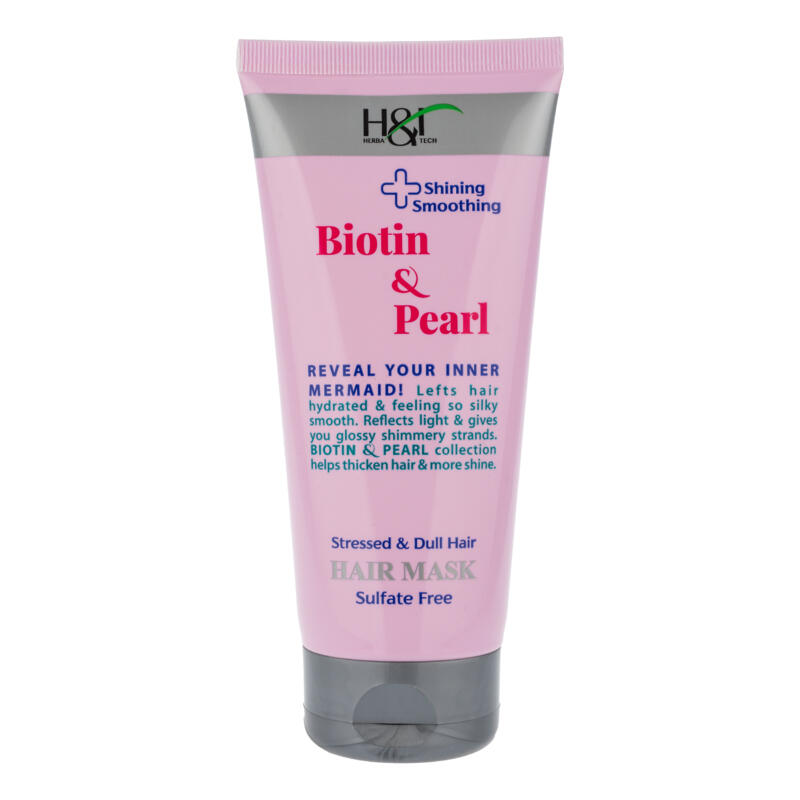 ماسک نرم کننده مو هرباتک مدل Biotin & Pearl مناسب برای موهای شکننده و نازک حجم 200 میلی لیتر