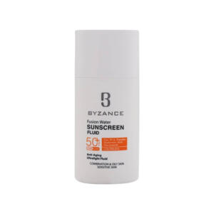 فلوئید ضد آفتاب بی‌رنگ صورت بیزانس SPF 50 مدل Fusion Water ‌مناسب برای UVA/UVB مناسب پوست چرب حجم 50 میلی‌لیتر
