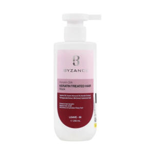 ماسک مو بیرون حمام بیزانس مدل Keratin Treated مناسب برای موی رنگ شده حجم 200 میلی لیتر
