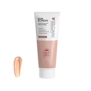 کرم ضد آفتاب رنگی دست و صورت و گردن سیلکر SPF 50 مدل Hydrating محافظ UVA و UVB مناسب برای انواع پوست حجم 50 میلیلیتر