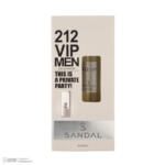 عطر جیبی مردانه صندل مدل 212vip با رایحه تند و خنک حجم 25 میلی‌لیتر