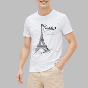 تیشرت مردانه طرح PARIS کد ZJ02