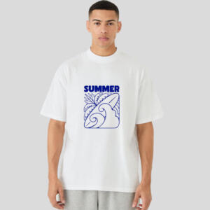 تی شرت مردانه آستین سه ربع پنبه دورو مدل summer