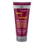 ماسک نرم کننده مو هرباتک مدل Biotin & Keratin مناسب برای موهای آسیب دیده و خشک حجم 200 میلی لیتر