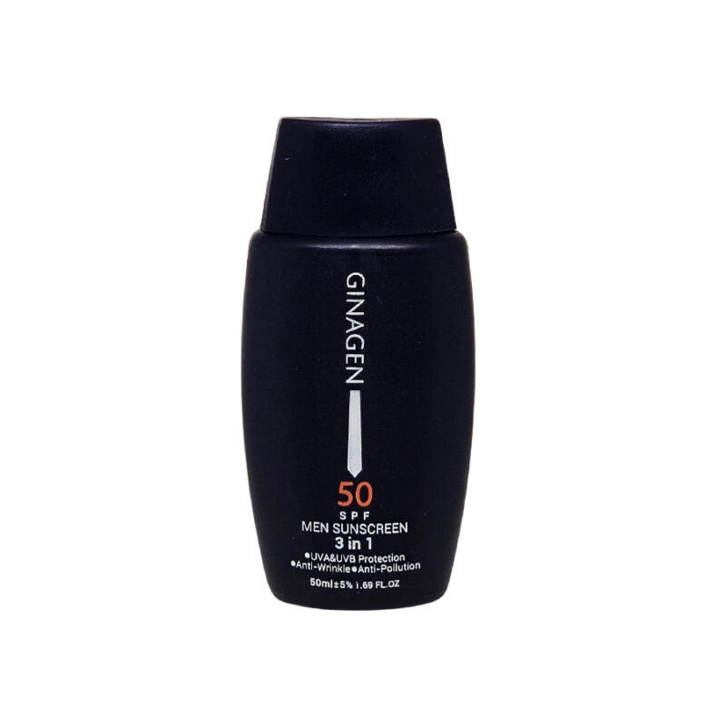 کرم ضد آفتاب بدون رنگ ژیناژن SPF 50 مدل 3in1 ‌مناسب برای انواع پوست حجم 50 میلی‌لیتر