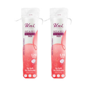 پد پاک‌کننده آرایش صورت یونی لد مدل  Ultra Soft.Cotton Silk دو بسته 120 عددی