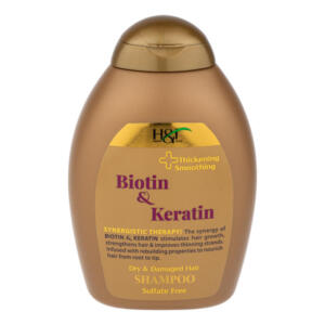 شامپو مو هرباتک مدل Biotin & Keratin مناسب برای موهای خشک و آسیب دیده حجم 385 میلی لیتر