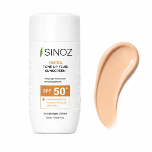 کرم ضد آفتاب رنگی صورت سینوز SPF 50+ مدل Tone-Up محافظ در برابر اشعه UVA و UVB مناسب برای انواع پوست حجم 50 میلی‌لیتر