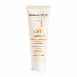 کرم ضدآفتاب بی‌رنگ دست، صورت درماتیپیک SPF50 مدل فلوءیدمت مناسب برای پوست چرب حجم 50 میلی‌لیتر