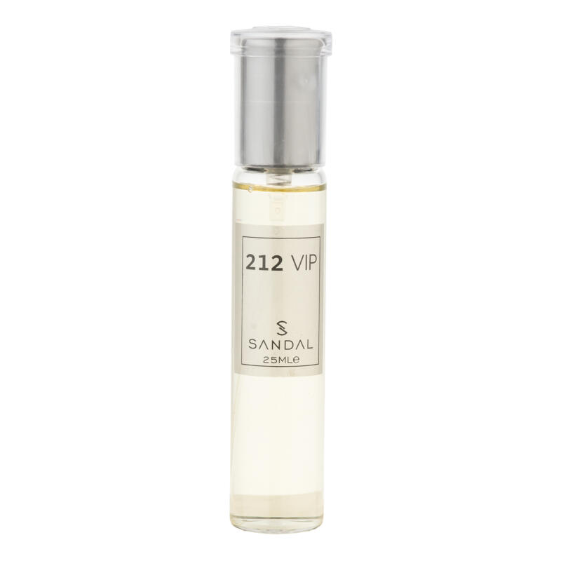 عطر جیبی مردانه صندل مدل 212vip با رایحه تند و خنک حجم 25 میلی‌لیتر