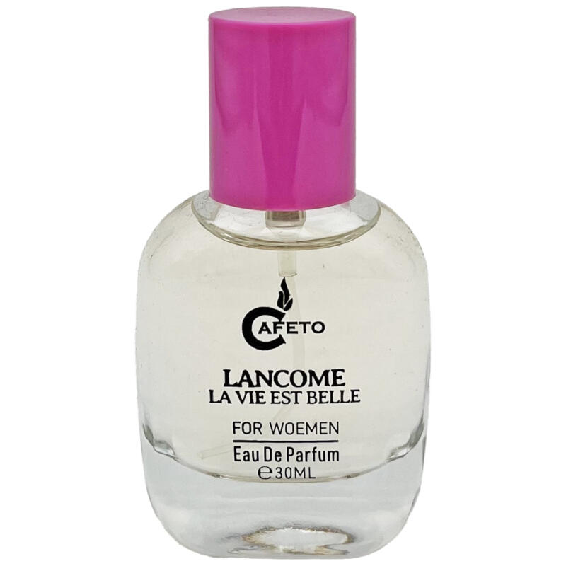 عطر جیبی زنانه کافه تو مدل لا ویه است بله با رایحه گرم و شیرین حجم 30 میلیلیتر