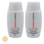 کرم ضد آفتاب بدون رنگ ژیناژن SPF 50 مدل 00 محافظ UVA ،UVB ، مناسب پوست‌های خشک و معمولی حجم 50 میلی‌لیتر مجموعه دو عددی