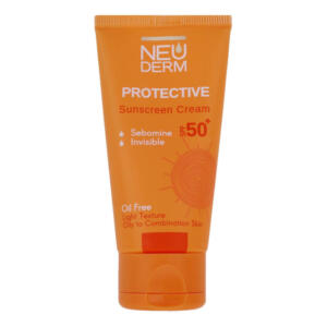 کرم ضدآفتاب بیرنگ نئودرم مدل Highly Protective SPF50، مناسب پوستهای چرب تا مختلط، حجم 50 میلیلیتر