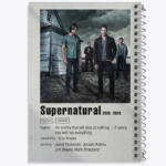 دفتر ژورنال نویسی 50 برگ خندالو مدل نقطه ای طرح سوپرنچرال (Supernatural) کد F11277