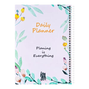 دفتر برنامه‌ریزی 60 برگ کایزن مدل روزانه طرح floral کد dp001