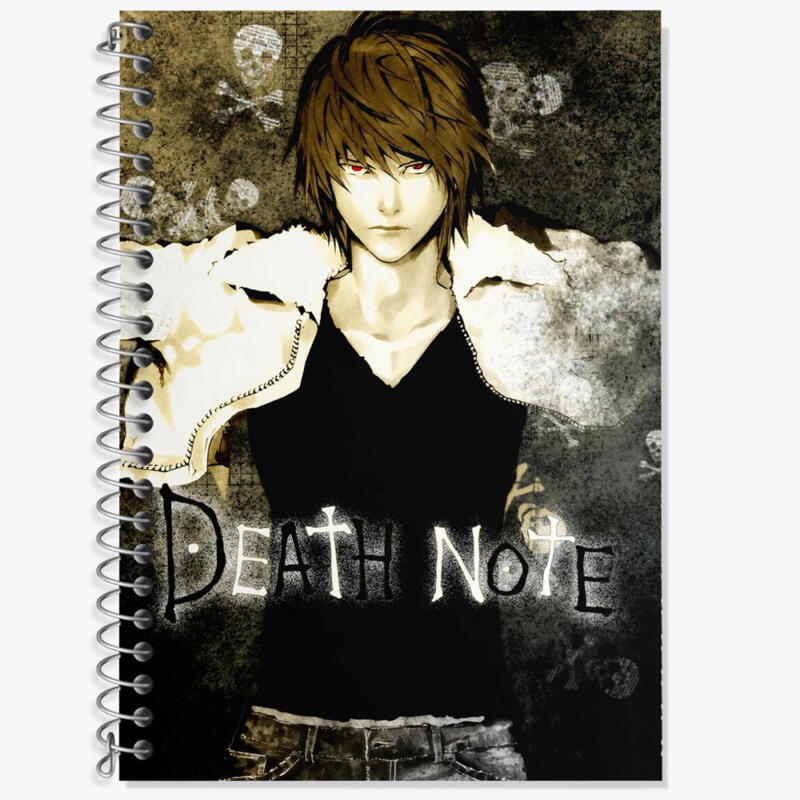 دفتر زبان 50 برگ خندالو مدل دو خط طرح یاگامی لایت انیمه دفترچه مرگ Death Note کد 11308