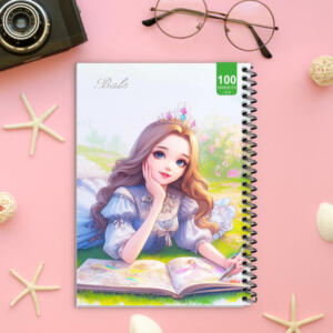 دفتر نقاشی 100 برگ بله طرح فانتزی دختر نقاش کد A4-N81