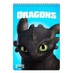 دفتر نقاشی 50 برگ سیمی کارنیکا طرح چگونه اژدهای خود را تربیت کنیم How to Train Your Dragon کد 40214