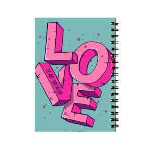 دفتر مشق 50 برگ طرح عشق love کد45