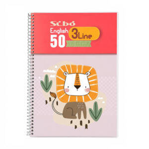 دفتر زبان 50 برگ سیمی سیبو مدل B9 سه خط